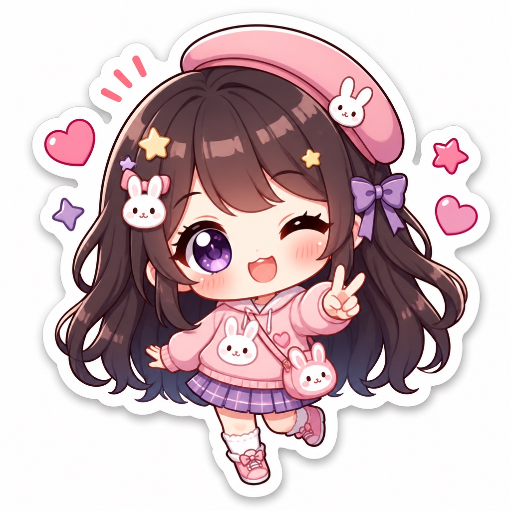 2D Chibi-Style Stickers