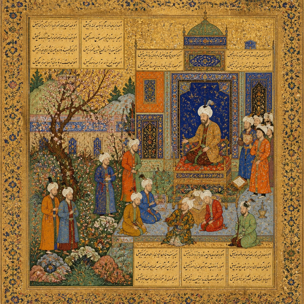 Aged Persian-Style Painting