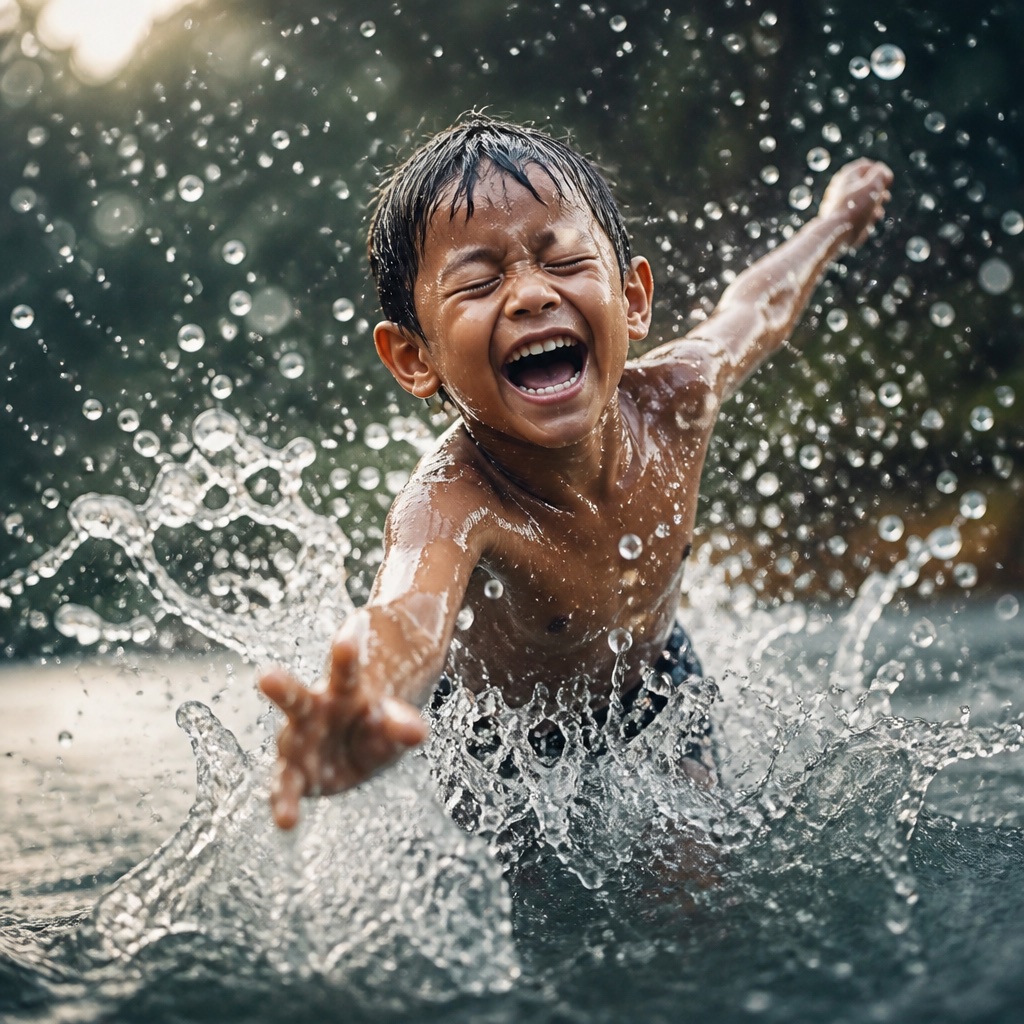 Cinematic Splashing Water