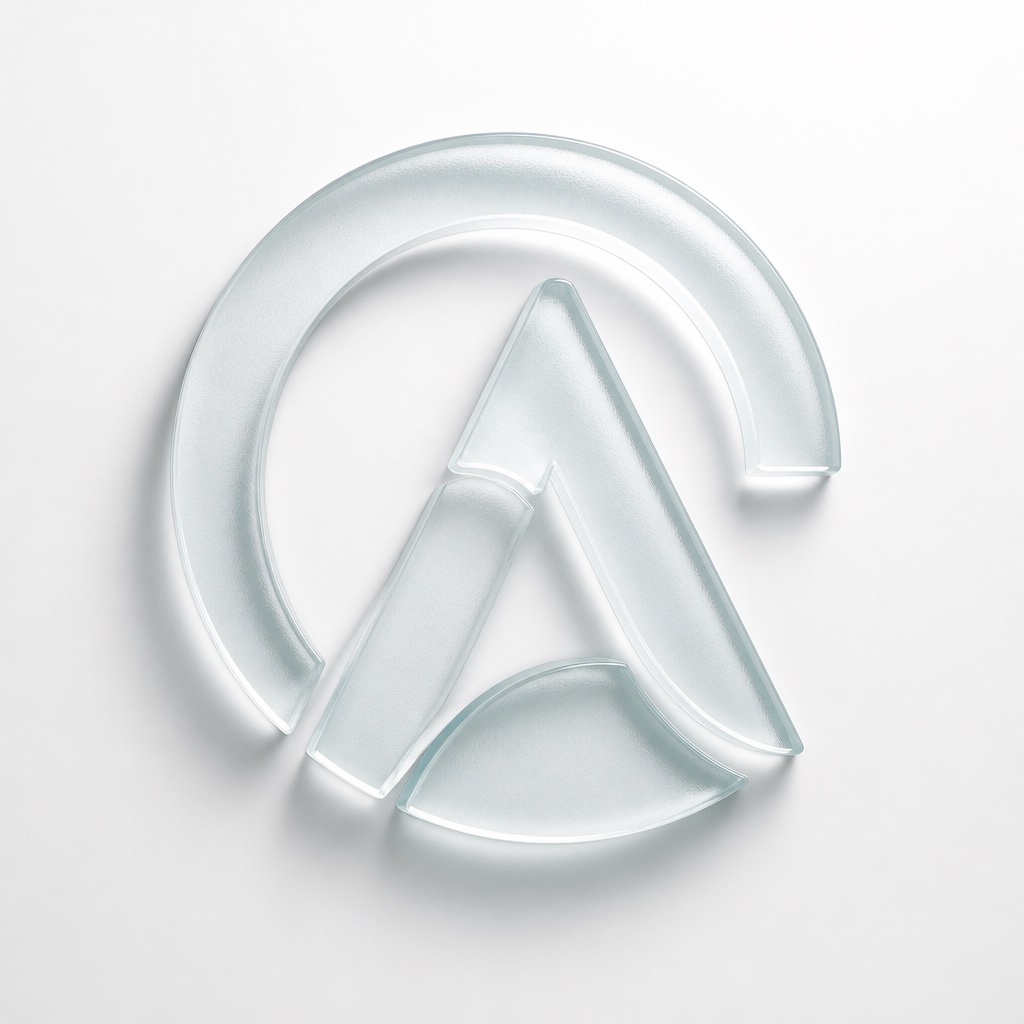 Your Logo → Frosted Glass