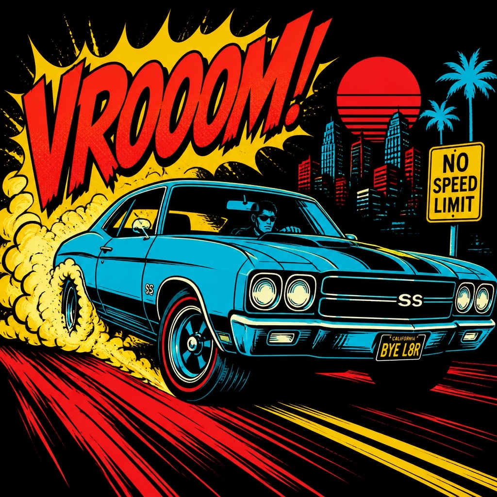 Neon Comic Pop Art
